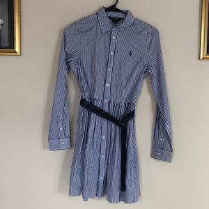 Polo Ralph Lauren kids pinstripe dress w belt
